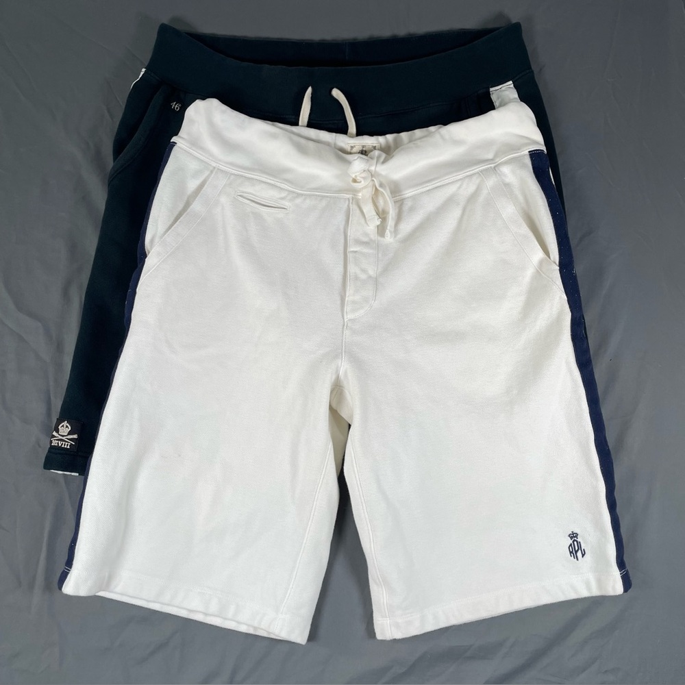 Polo by Ralph Lauren White and Navy Athletic Shorts
